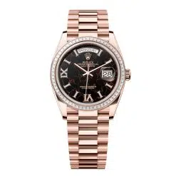 Rolex Day-Date 128395TBR-0010 Eisenkiesel Set with Diamonds 36mm Dial Diamond Set Bezel Everose Gold Diamond President Bracelet Watch