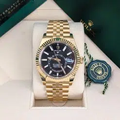 Alternative view of Rolex Sky-Dweller 336938-0005 Black Dial Jubilee Bracelet