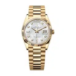 Rolex Day-Date 128238-0011 Mother Of Pearl Dial Yellow Gold Bracelet