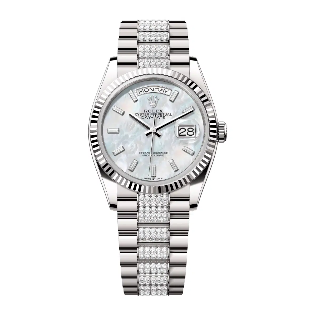 Rolex Day-Date 128239-0066 Mother Of Pearl Diamond Dial