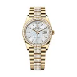 Rolex Day Date 128348rbr-0071 Mother of Pearl Dial & Diamond Bracelet