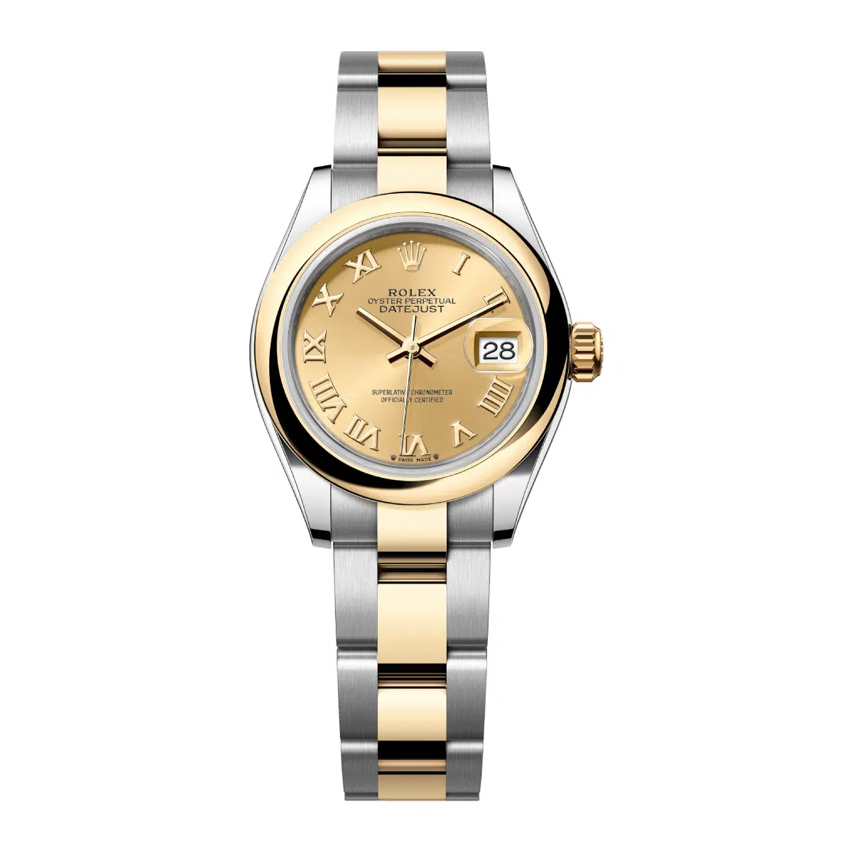 Rolex Lady-Datejust 279163-0010 Champagne Roman Dial Oyster Bracelet