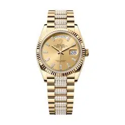 Rolex Day-Date 128238-0133 Champagne Dial Diamond Bracelet