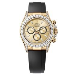 Rolex Cosmograph Daytona 126538TBR-0004 Golden Set with Diamonds 40mm Dial Diamond-Set Bezel Oysterflex Bracelet Watch