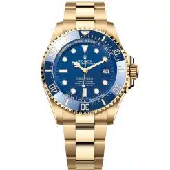 Rolex Deepsea 136668LB-0001 Blue 44mm Dial Unidirectional Blue Ceramic Bezel Yellow Gold Oyster Bracelet Watch