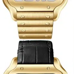 Alternative view of Cartier WHSA0042 Santos de Cartier Yellow Gold Skeleton Dial Large