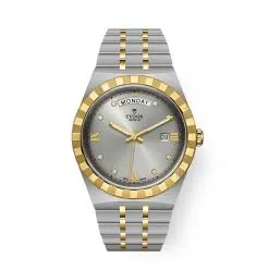 Tudor Royal M28603-0002 41mm Silver Diamond Dial Steel with Gold Bracelet Watch