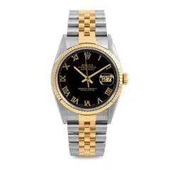 Rolex Datejust Black Index Jubilee 36mm Watch