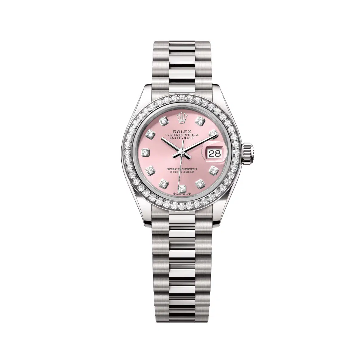 Rolex Lady-Datejust 279139RBR-0005 Pink Diamond-Set Dial White Gold Bracelet