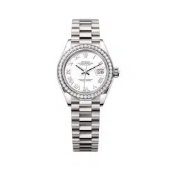 Rolex Lady-Datejust 279139RBR-0013 White Roman Dial White Gold Bracelet