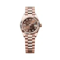 Rolex Lady-Datejust 279175-0002 Chocolate Diamond-Set Dial President Everose Gold Watch
