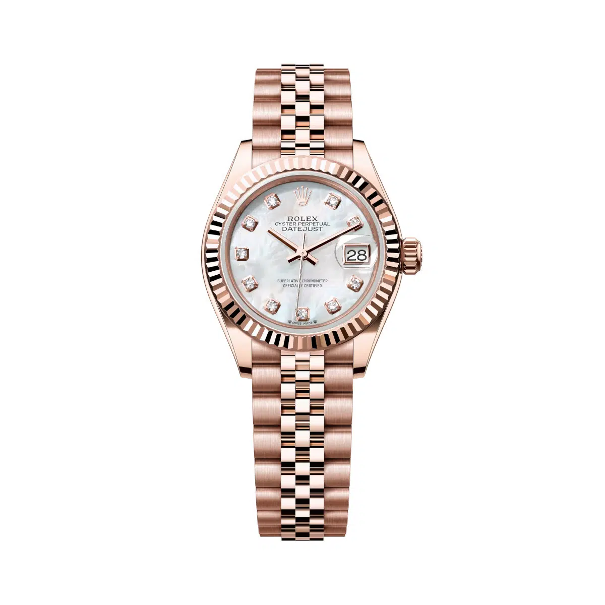 Rolex Lady-Datejust 279175-0018 Mother-of-Pearl Dial Jubilee Everose Gold Watch