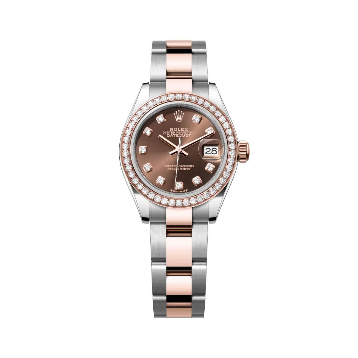 Rolex Lady-Datejust 279381RBR-0012 Chocolate Diamond Dial Oyster Bracelet