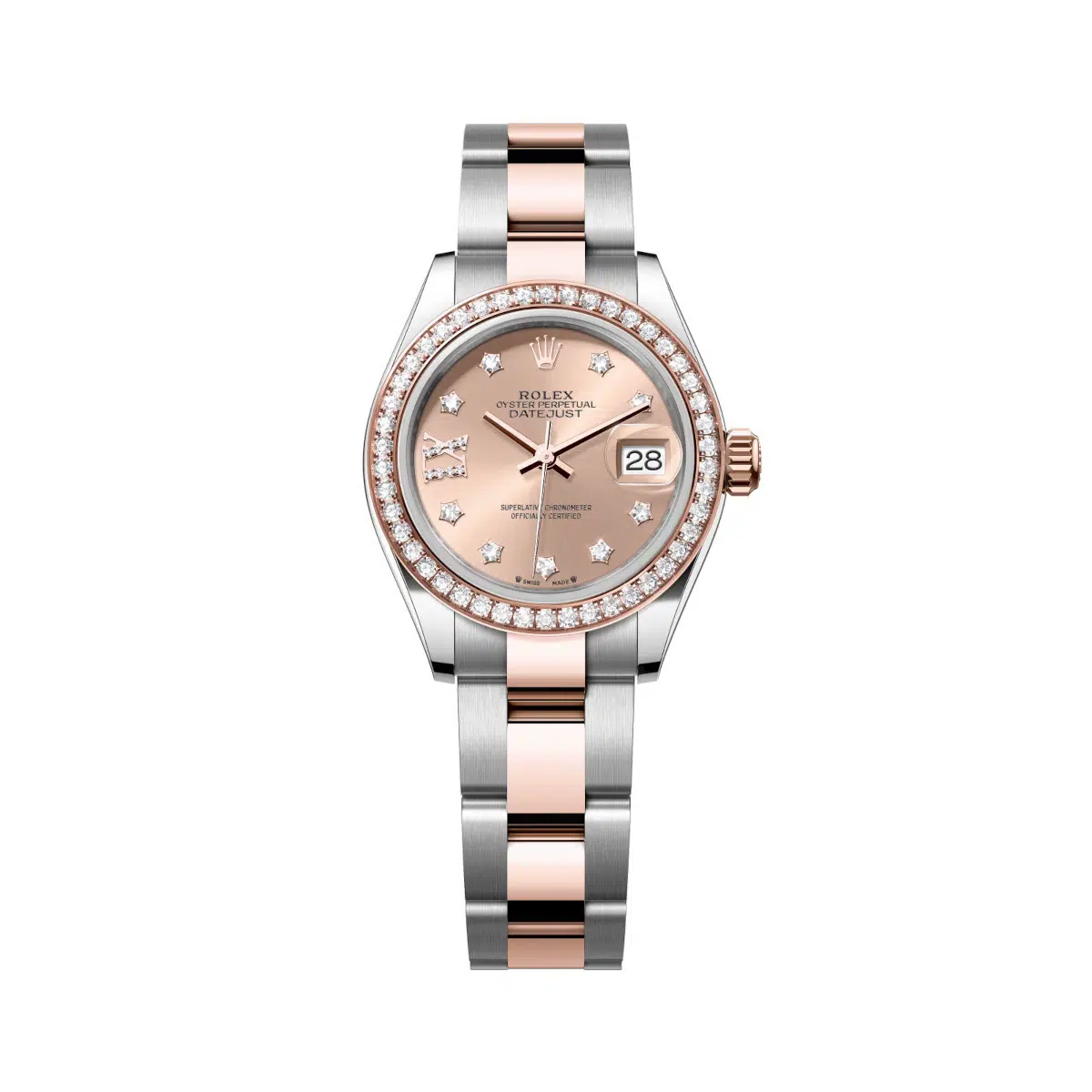 Rolex Lady-Datejust 279381RBR-0028 Rosé Diamond Dial Oyster Bracelet