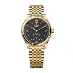 Rolex 1908 52508-0007 Black Dial Yellow Gold Settimo Bracelet