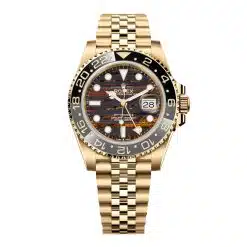Rolex GMT-Master II 126718GRNR-0002 Tiger Iron Dial Yellow Gold Jubilee Bracelet