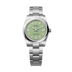 Rolex Oyster Perpetual 34 124200-0006 Pistachio Dial Oystersteel Oyster Bracelet