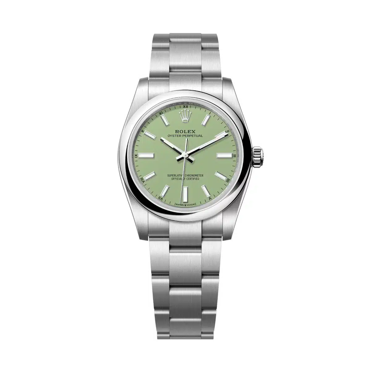 Rolex Oyster Perpetual 34 124200-0006 Pistachio Dial Oystersteel Oyster Bracelet