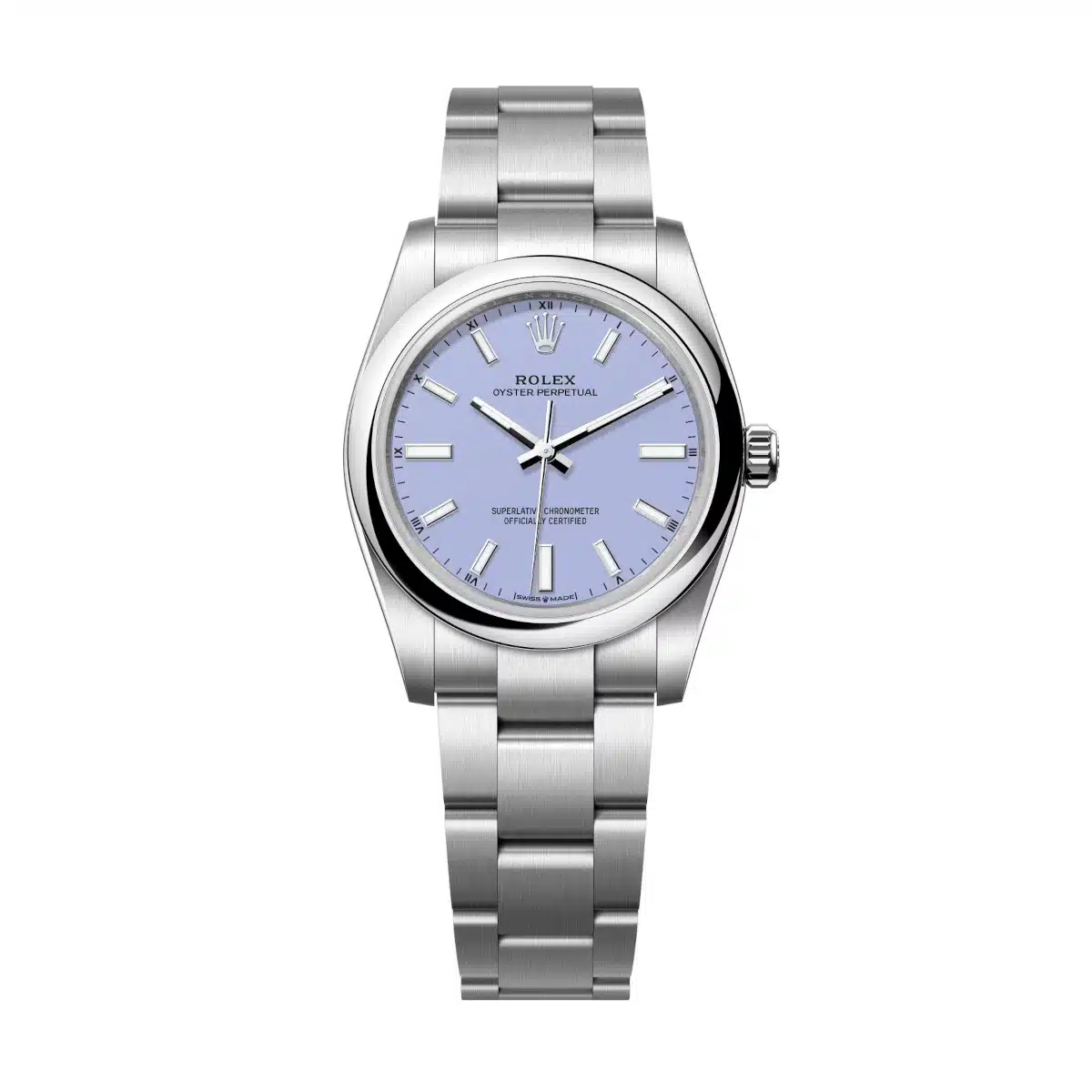 Rolex Oyster Perpetual 34 124200-0008 Lavender Dial Oystersteel Oyster Bracelet