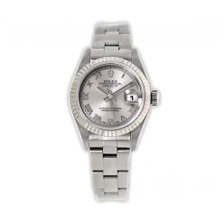 Rolex Datejust 79174 Ladies 26mm Stainless Steel Oyster Band Silver Roman Dial