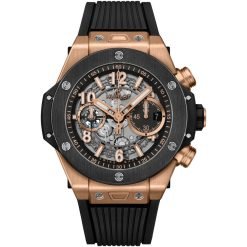 Hublot Big Bang Unico 44mm Rose Gold Black Skeleton Chronograph HUB1280 421.OM.1180.RX