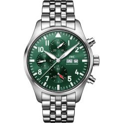 IWC Pilot's Chronograph IW378006 Green Dial Stainless Steel Watch