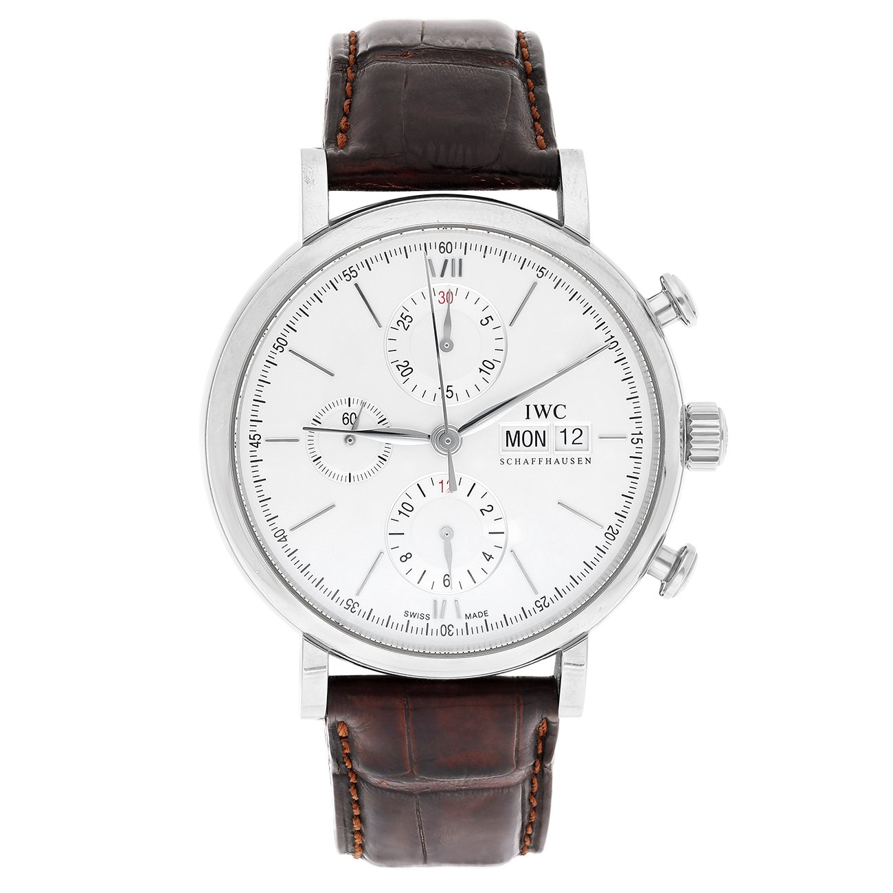IWC Portofino Chronograph IW391027 42mm Silver Dial Steel Watch