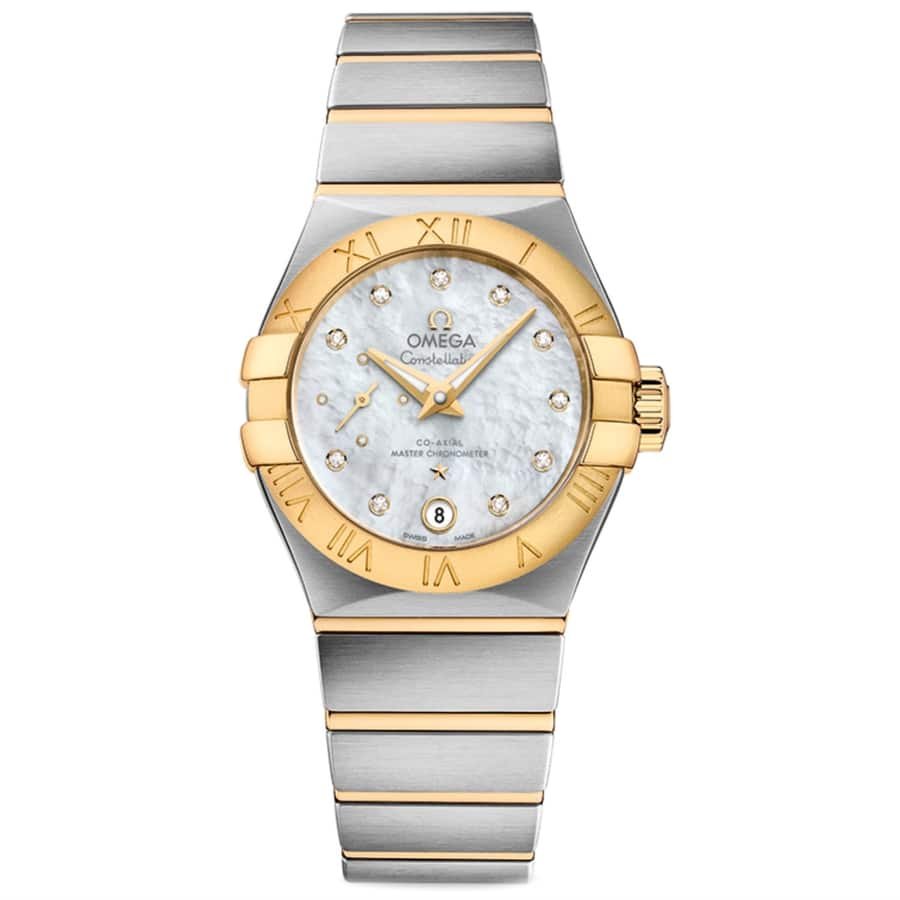 Omega Constellation Globemaster 27mm Steel & Gold Watch 127.20.27.20.55.002