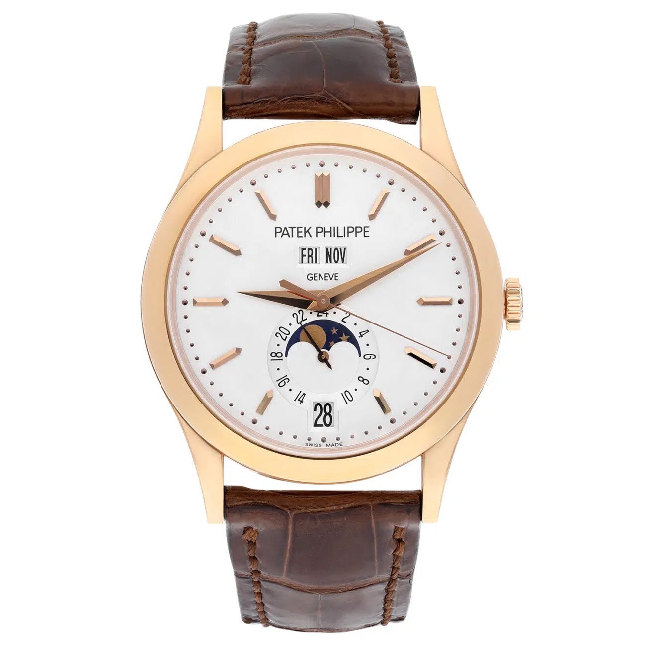 Patek Philippe Annual Calendar 5396R-011 Rose Gold Silver Dial