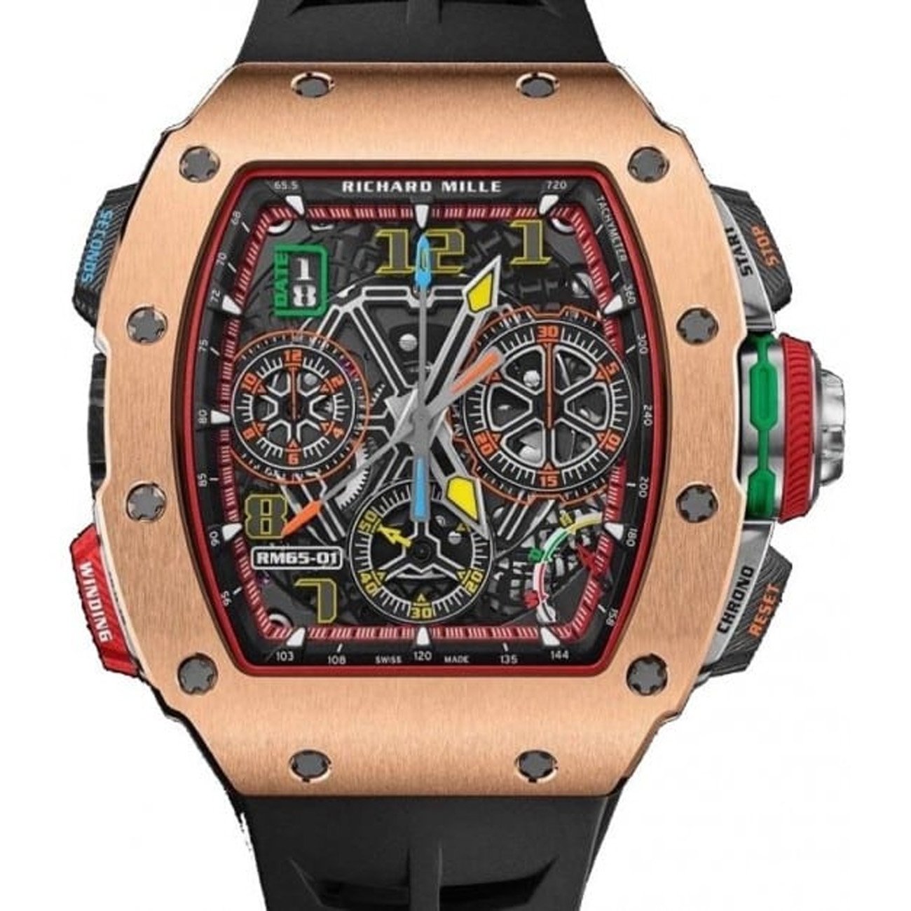 Richard Mille RM65-01 Split-Seconds Chronograph Rose Gold Skeleton