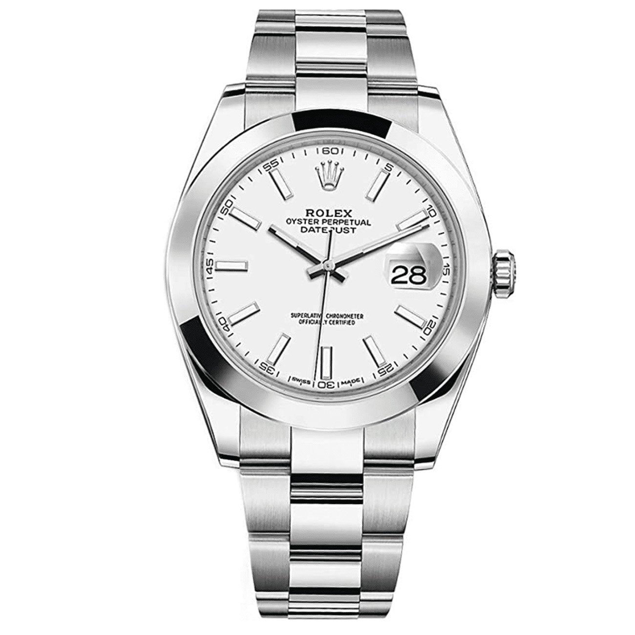 Rolex Datejust 116300 41MM Stainless Steel White Dial Watch