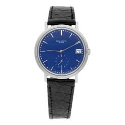 Patek Philippe Calatrava 3445G 35MM White Gold Blue Dial
