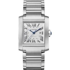 Cartier Tank Française WSTA0067 36MM Silver Steel Watch