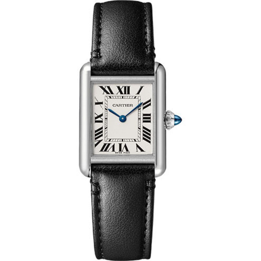 Cartier Tank Must WSTA0060 29MM Silver Dial Leather Watch