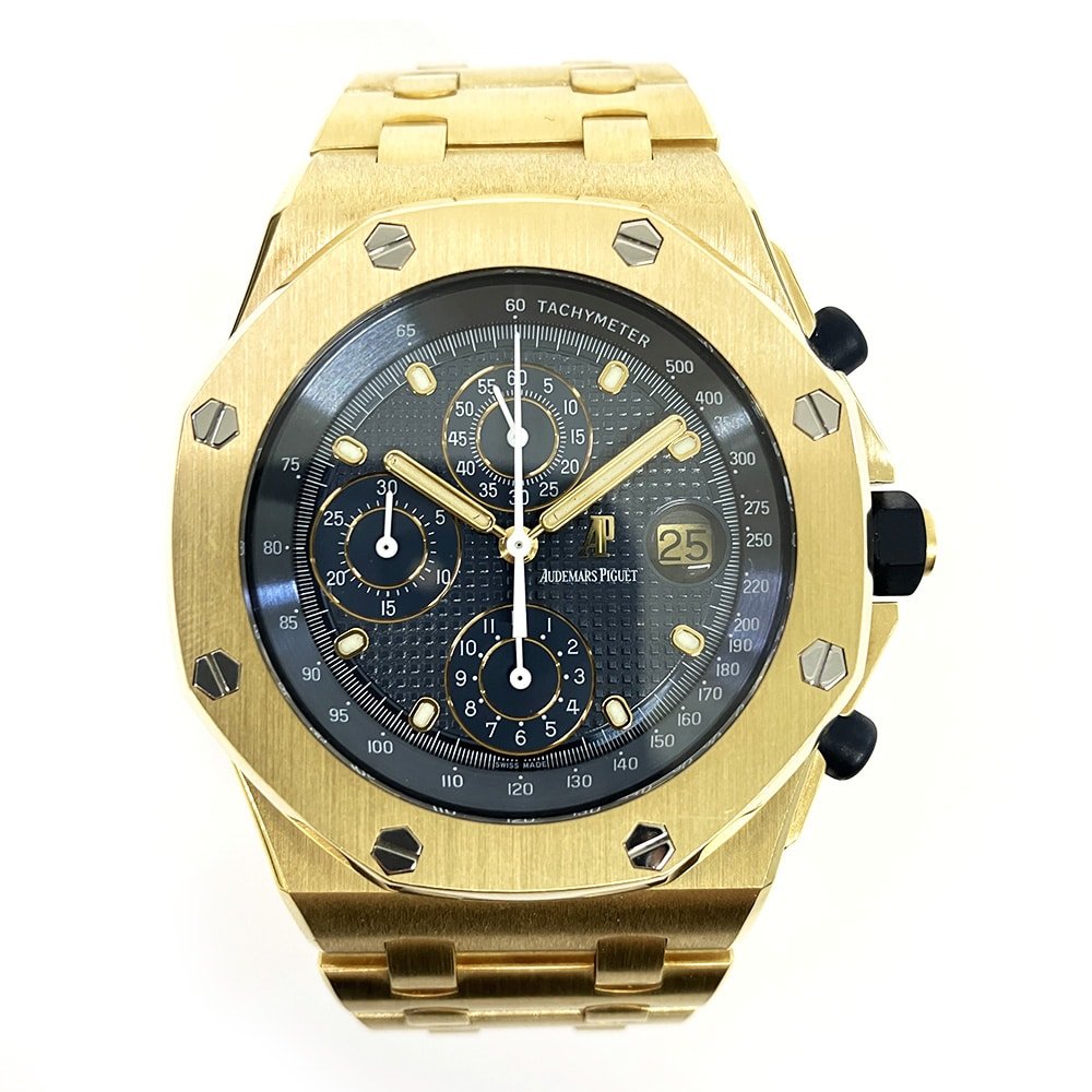 Audemars Piguet Royal Oak Offshore Chronograph 25721BA 42MM Yellow Gold Blue Dial